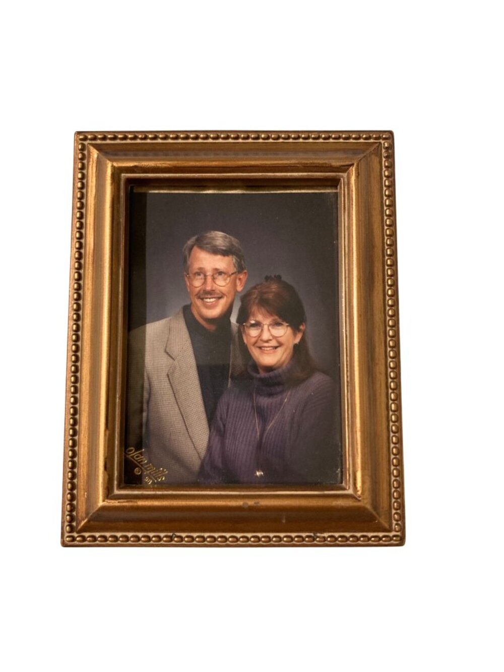 Vintage Miniature Small Gold-Tone Photo Frame